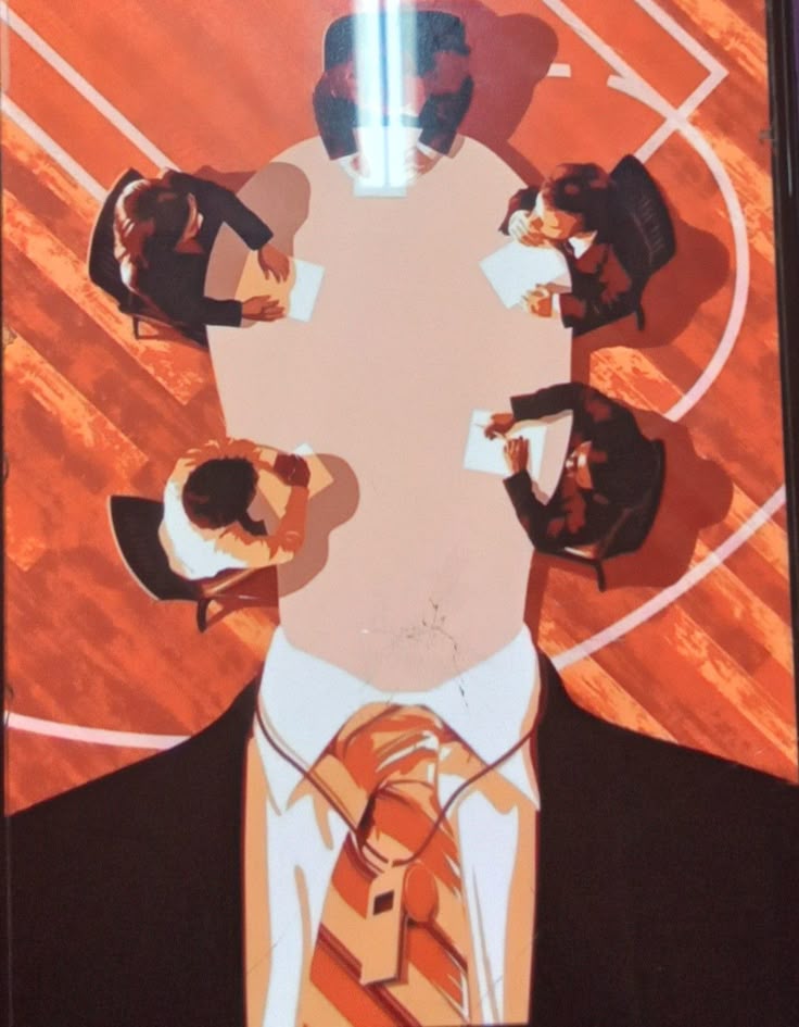 Artistic illustration of megaphone and cityscape